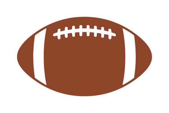 American Football Ball Flat Icon for Crafts and Graphics