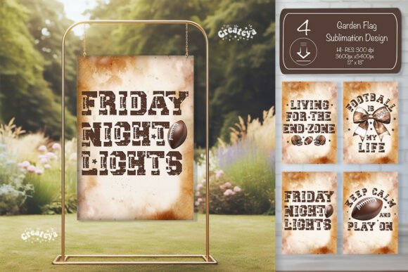 American Football Garden Flag Graphics & Crafts
