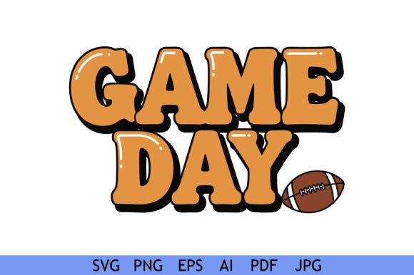 Bold Game Day Football Design Graphics & Crafts