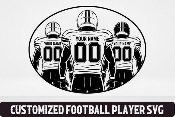 Custom Football Team Jersey SVG for Graphics & Crafts