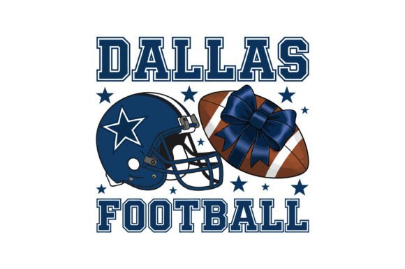 Dallas Football Helmet Bow Graphics for Crafts