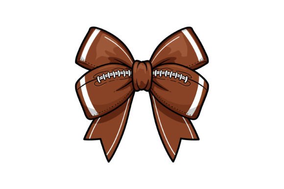 Football Bow Sports Mom Clipart Graphics & Crafts