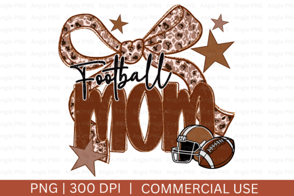 Football Mom Coquette Bow Graphics for Crafts