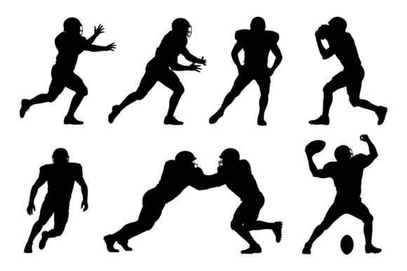 Football Players Silhouettes Action Pose Review