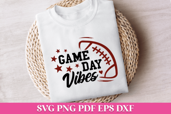 Game Day Vibes Football SVG Quote Graphics