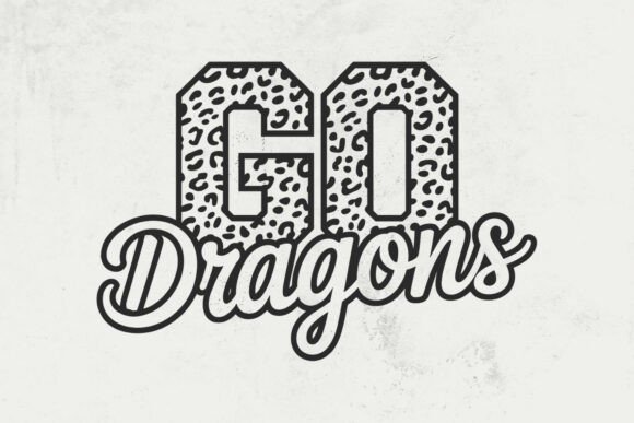 Go Dragons Leopard Graphics for Crafts