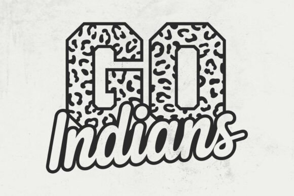 Go Indians Leopard Graphics for Crafts