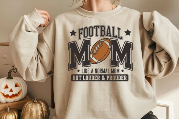Retro Football Mom Graphics for Crafts