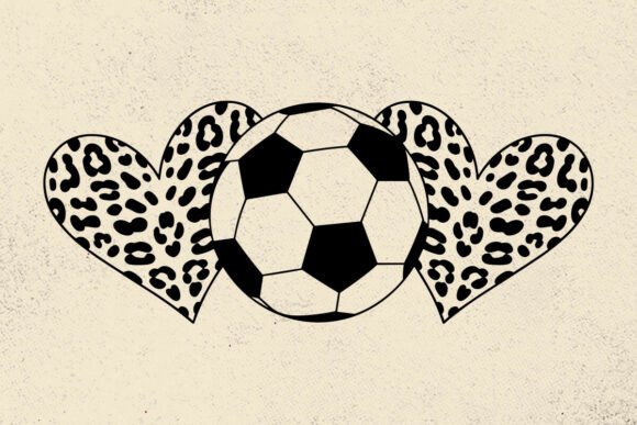 Soccer Leopard Heart Svg: Graphics for Crafts